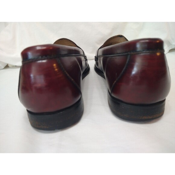 COLE HAAN Size 8 Pinch Tassel Leather Loafers C9 3507 in Deep Burgundy - Picture 3 of 14